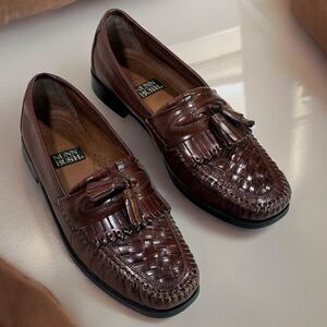 Nunn Bush Kiltie Tassel Woven Leather Loafers Mens Size 9.5M